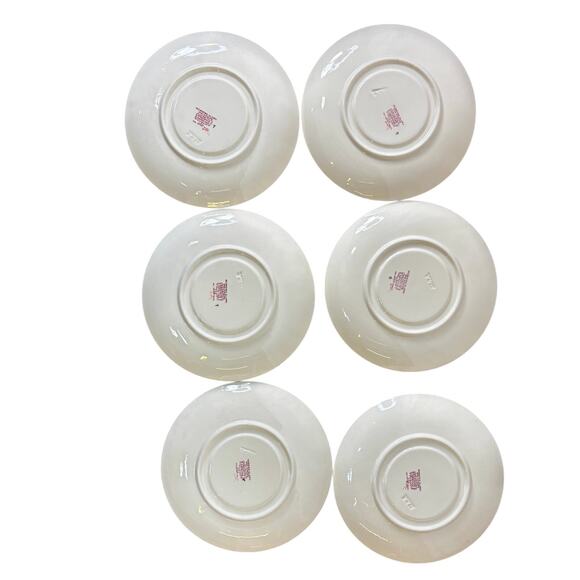 Wedgewood Patrician China Morning Glory Saucers for Cream Soup Bowls 7" Lot of 6 - Picture 4 of 4